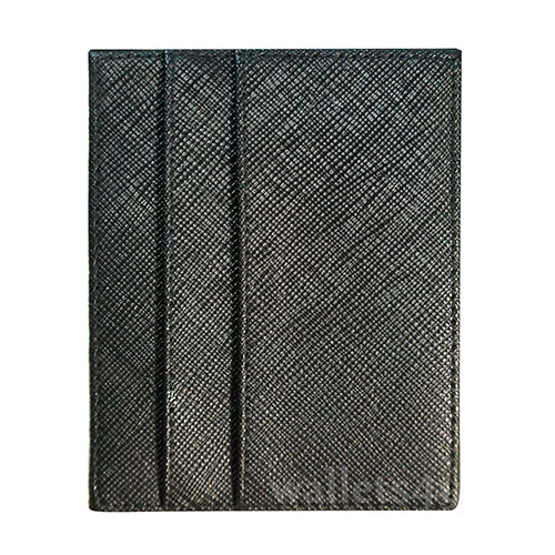 Magic Wallet, mesh effect black leather, multi card - MC0272