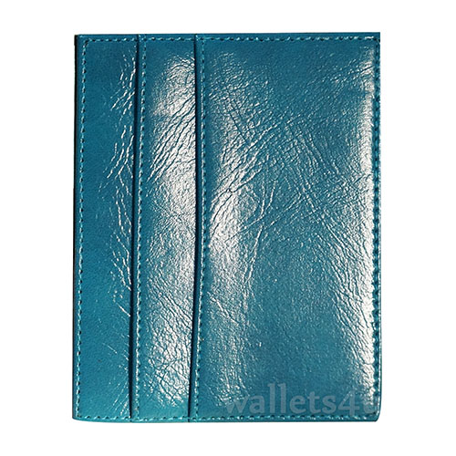 Magic Wallet, shiny blue leather, multi card - MC0281