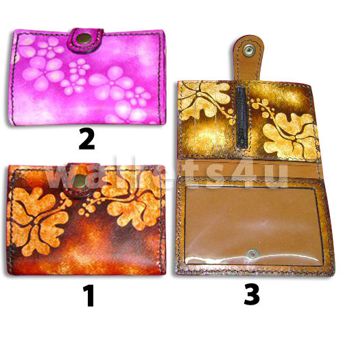 Leather Wallet, pink, red, brown, LW 0010