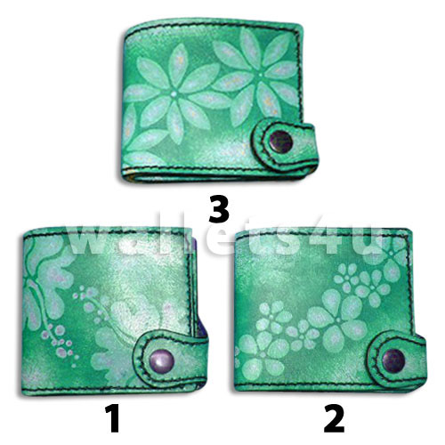 Leather Wallet, green, LW 0005