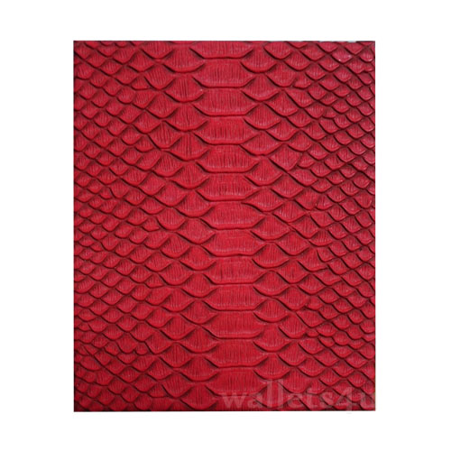 Magic Wallet, MWPD0049, Snake Leather Red Lusterless