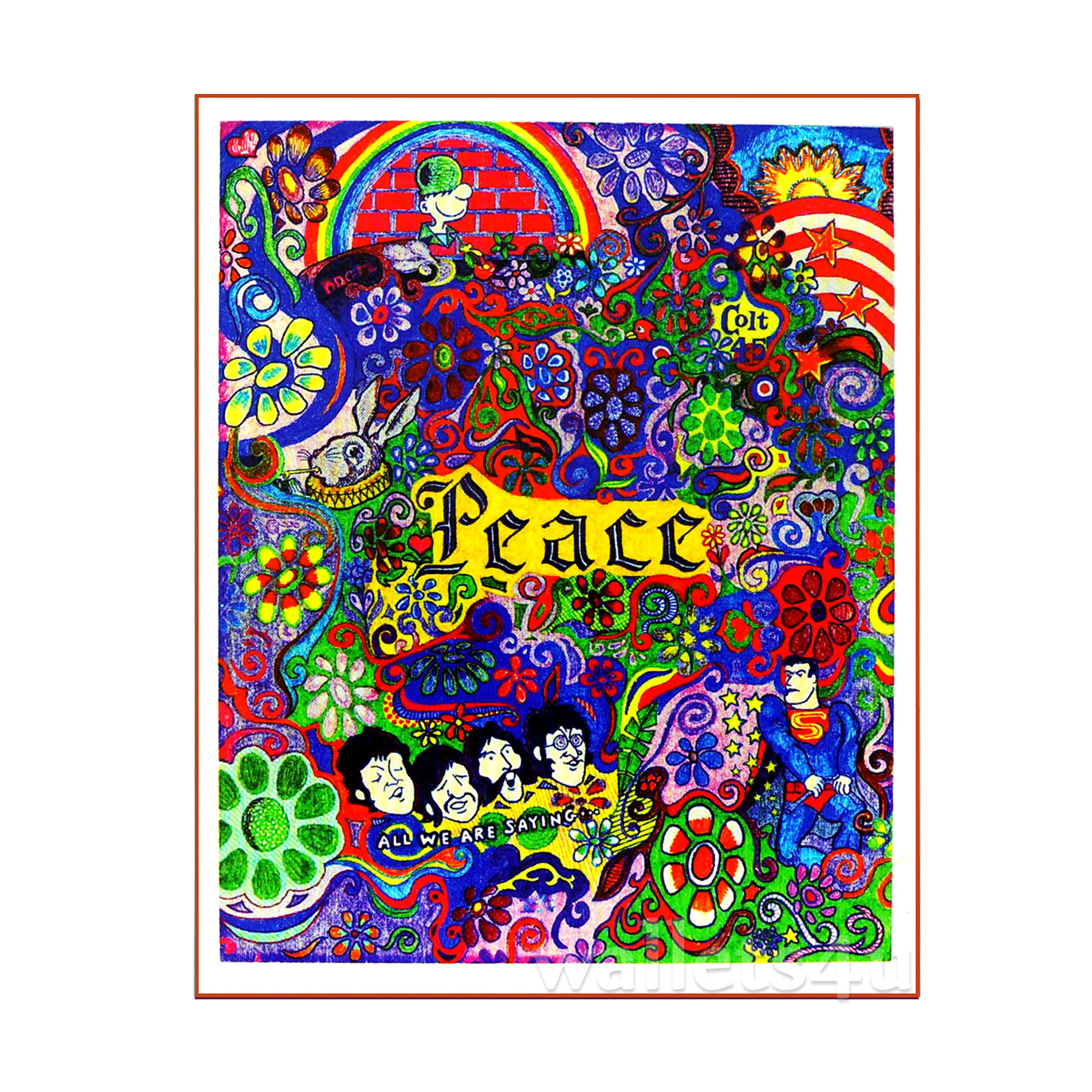 Magic Wallet, Peace and Flowers - MWSP 0242